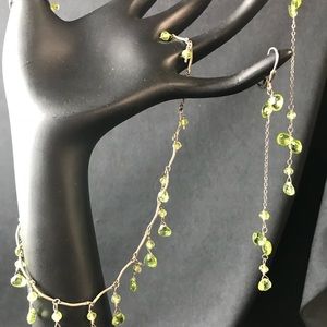 Peridot chandelier earring